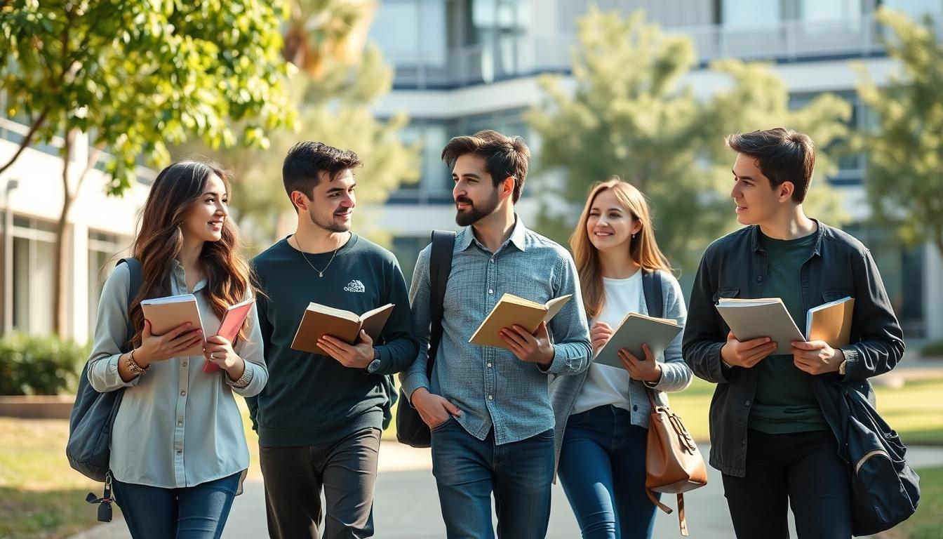 Student using a study guide to organize academic notes
